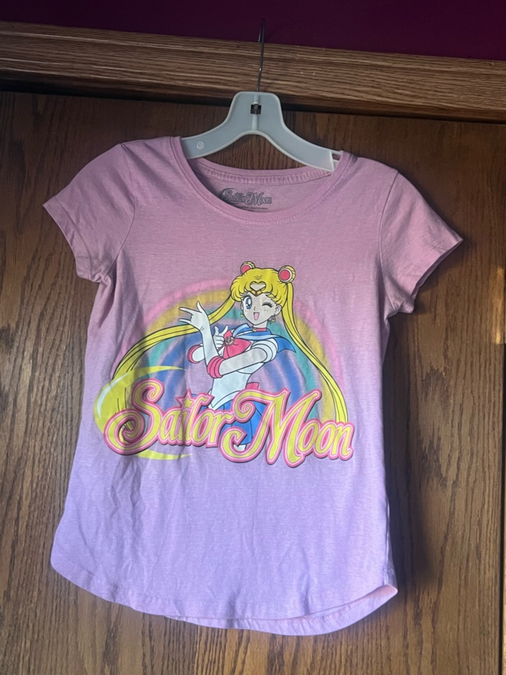 Sailor Moon Pink Graphic Tee Girls XL